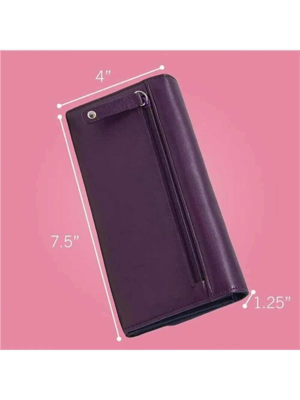 RFID Vegan Leather Wallet for Women Slim Clutch Card Holder Coin Purse Organizer